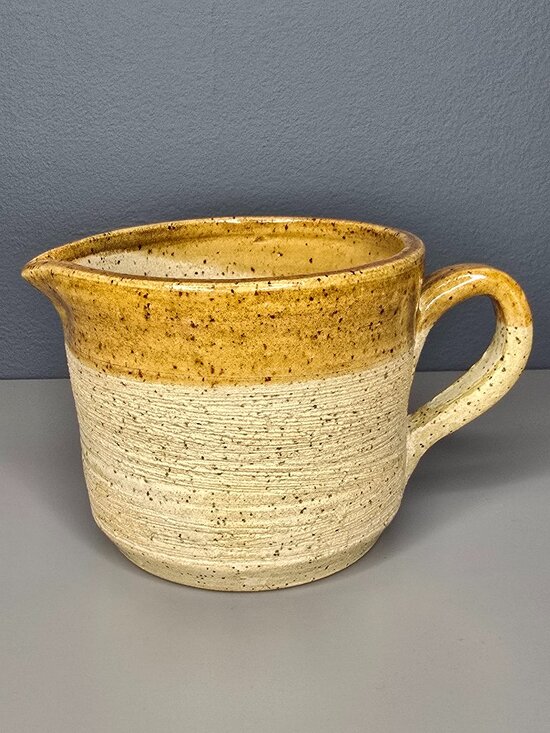 Studio Pottery Other - Mid Century Modern Studio Pottery Hand-Thrown Two Tone Creamer